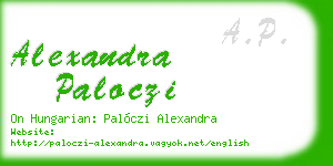 alexandra paloczi business card